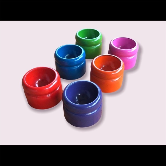 Retro Egg Cups Mid Century Modern Dinnerware Set - Picture 2 of 11